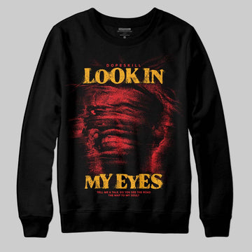 Red Sneakers DopeSkill Sweatshirt Look In My Eyes Graphic Streetwear - Black