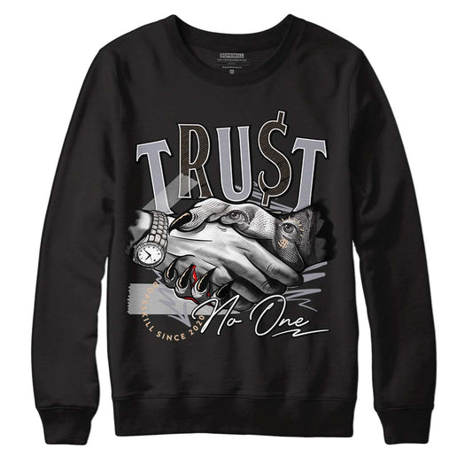 Jordan 4 Retro Frozen Moments DopeSkill Sweatshirt Trust No One Graphic Streetwear - Black 