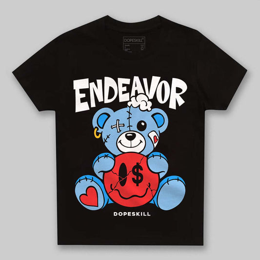 University Blue Sneakers DopeSkill Toddler Kids T-shirt Endeavor Graphic Streetwear - Black