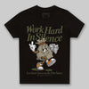 Olive Sneakers DopeSkill Toddler Kids T-shirt Work Hard In Silence Graphic Streetwear - black