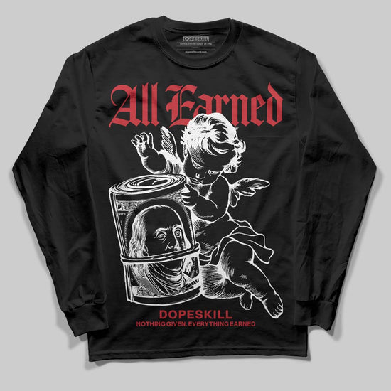 Jordan 3 Mexico 'El Vuelo' DopeSkill T-Shirt Long Sleeve T-Shirt All Earned Graphic Streetwear - Black