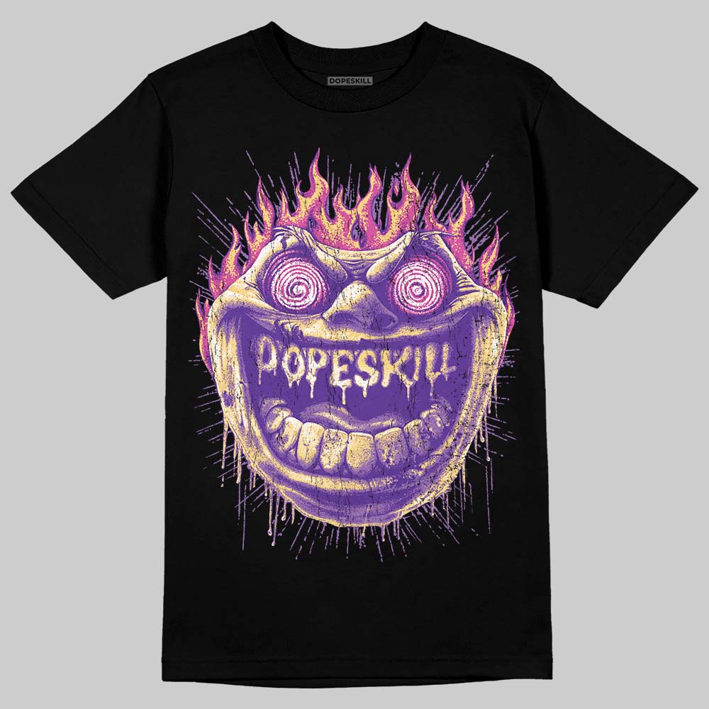 PURPLE Sneakers DopeSkill T-Shirt Hellfire Graphic Streetwear - Black