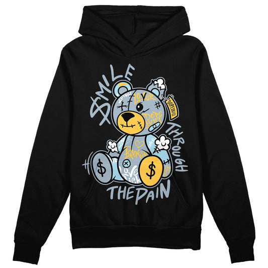 Jordan 13 “Blue Grey” DopeSkill Hoodie Sweatshirt Smile Through The Pain Graphic Streetwear - Black