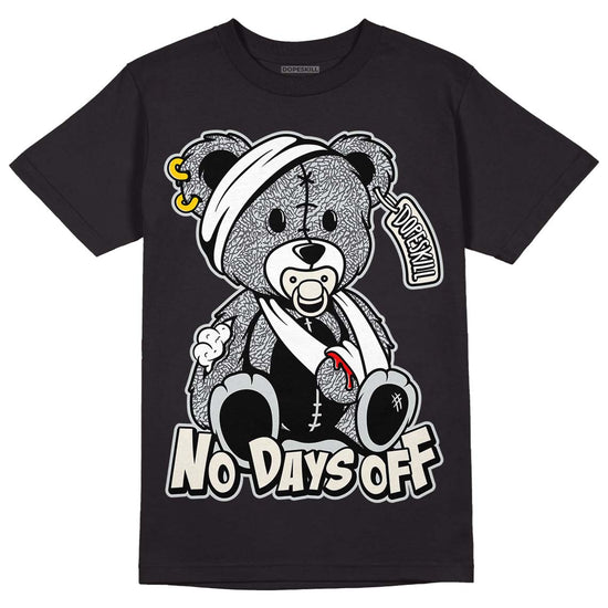 Jordan 1 Retro Low OG Black Cement DopeSkill T-Shirt Hurt Bear Graphic Streetwear - Black