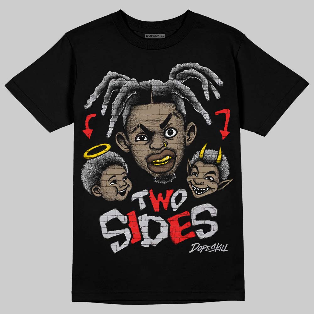 Grey Sneakers DopeSkill T-Shirt Two Sides Graphic Streetwear - Black