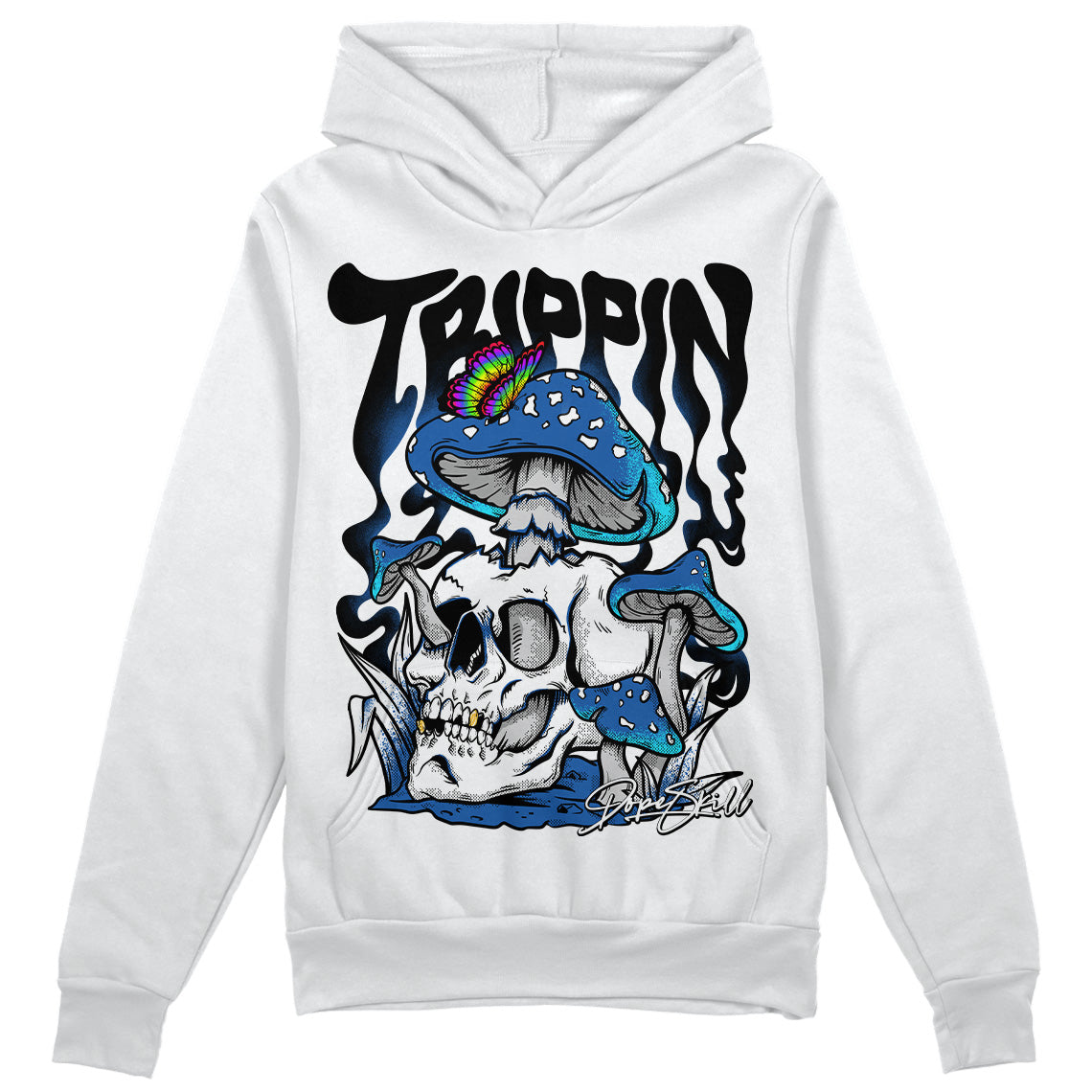 Jordan 11 Low “Space Jam” DopeSkill Hoodie Sweatshirt Trippin Graphic Streetwear - White