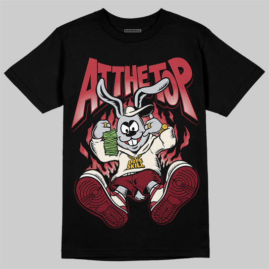 Jordan 4 “Sierra Red" DopeSkill T-Shirt At The Top Graphic Streetwear - Black