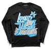 Jordan 2 Low "University Blue" DopeSkill Long Sleeve T-Shirt LOVE Graphic Streetwear - Black