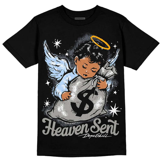Jordan 11 Cool Grey DopeSkill T-Shirt Heaven Sent Graphic Streetwear - Black