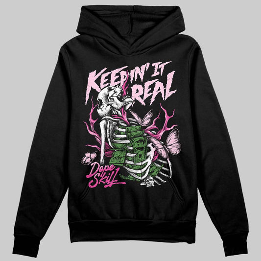 Pink Sneakers DopeSkill Hoodie Sweatshirt Keepin' It Real Graphic Streetwear - Black