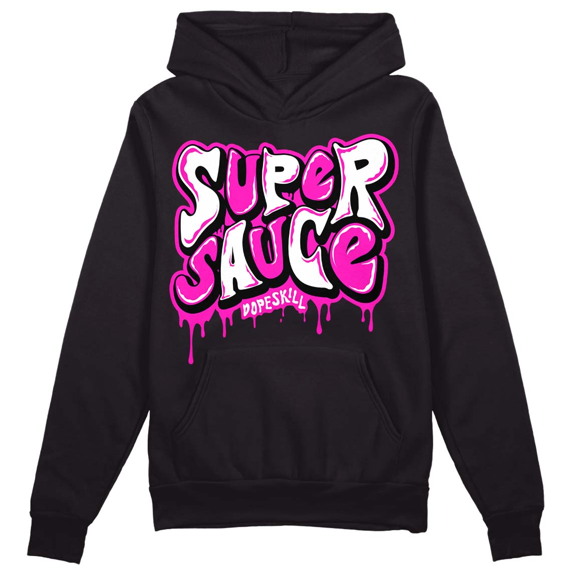 Dunk Low GS “Active Fuchsia” DopeSkill Hoodie Sweatshirt Super Sauce Graphic Streetwear - Black