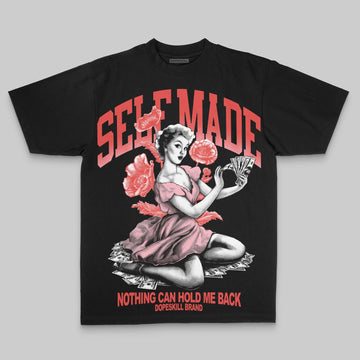 Red Oversize Print Self Made DopeSkill Graphic Premium T-shirt Streetwear - black