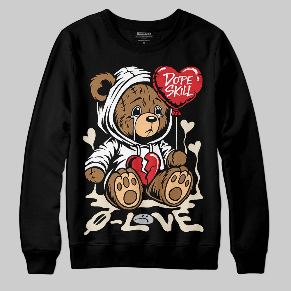 Jordan 5 Retro Reverse Metallic DopeSkill Sweatshirt Broken Bear Graphic Streetwear - Black