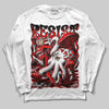 Jordan 9 Chile Red DopeSkill Long Sleeve T-Shirt Resist Graphic Streetwear - White