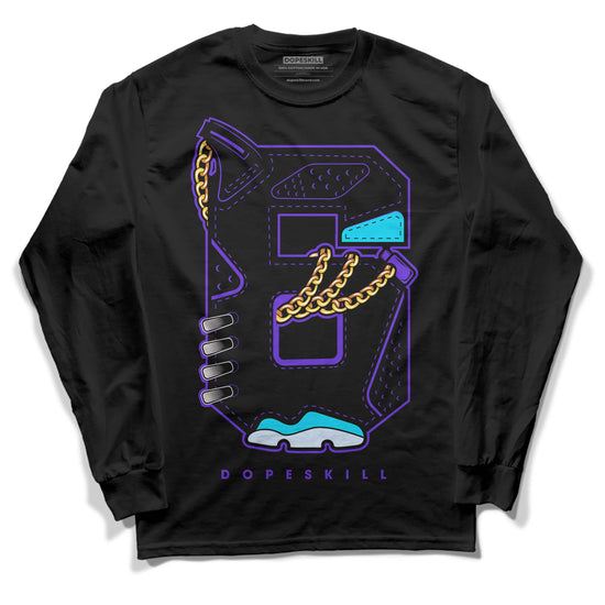 Jordan 6 "Aqua" DopeSkill Long Sleeve T-Shirt No.6 Graphic Streetwear - Black 