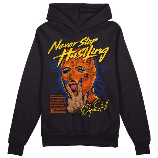 Dunk Low Futura Orange Blaze DopeSkill Hoodie Sweatshirt Never Stop Hustling Graphic Streetwear - Black