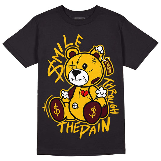 Dunk Yellow Bordeaux DopeSkill T-Shirt BEAN Graphic Streetwear - Black