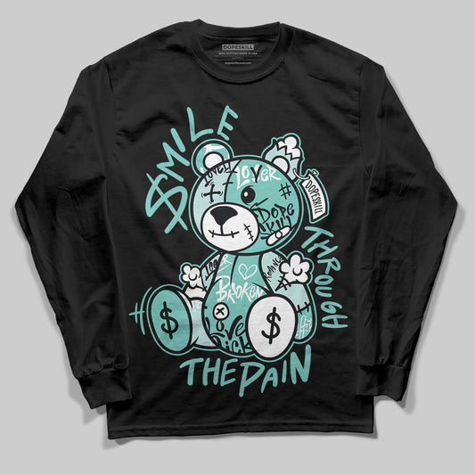 Jordan 11 Low "Igloo" DopeSkill Long Sleeve T-Shirt Smile Through The Pain Graphic Streetwear - Black