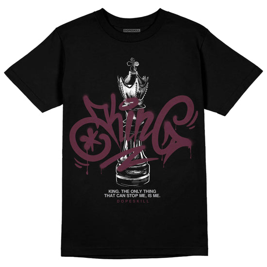 Jordan 5 Retro Burgundy (2023) DopeSkill T-Shirt King Chess Graphic Streetwear - Black