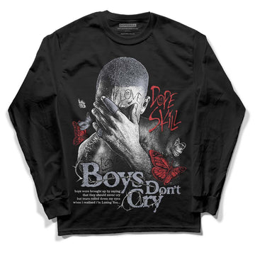 Jordan 4 “Bred Reimagined” DopeSkill Long Sleeve T-Shirt Boys Don't Cry Graphic Streetwear - Black