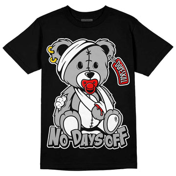 Jordan 1 Low OG “Shadow” DopeSkill T-Shirt Hurt Bear Graphic Streetwear - Black