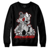 Jordan Spizike Low Bred DopeSkill Sweatshirt MOMM Bear Graphic Streetwear - Black