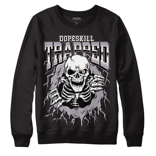 Cement Grey 2s DopeSkill Sweatshirt Trapped Halloween Graphic