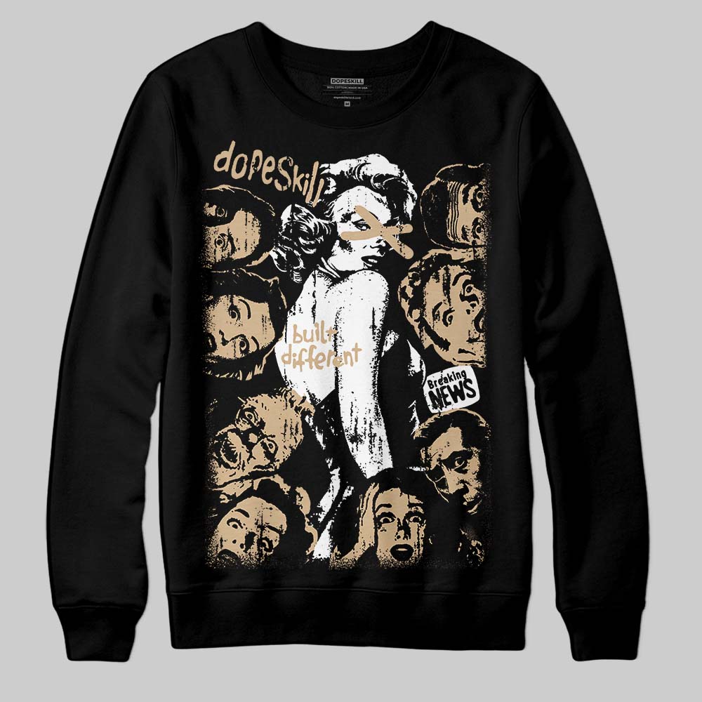 TAN Sneakers DopeSkill Sweatshirt Built Different Graphic Streetwear - black