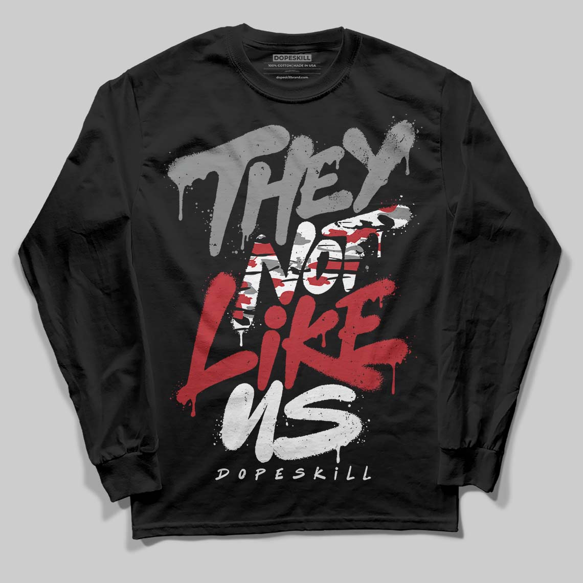 Jordan 8 Retro Bugs Bunny (2025) DopeSkill Long Sleeve T-Shirt They Not Like Us Graphic Streetwear - Black