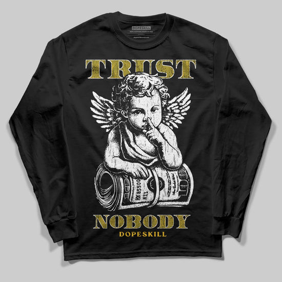 Yellow Sneakers DopeSkill Long Sleeve T-Shirt Trust Nobody Graphic Streetwear - Black
