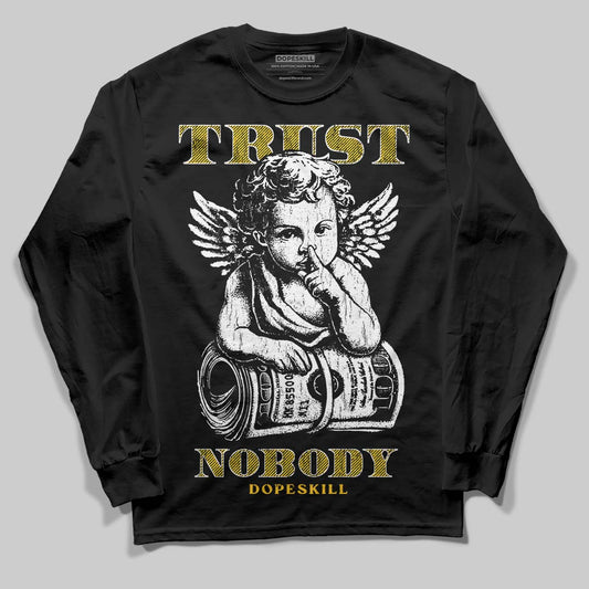 Yellow Sneakers DopeSkill Long Sleeve T-Shirt Trust Nobody Graphic Streetwear - Black