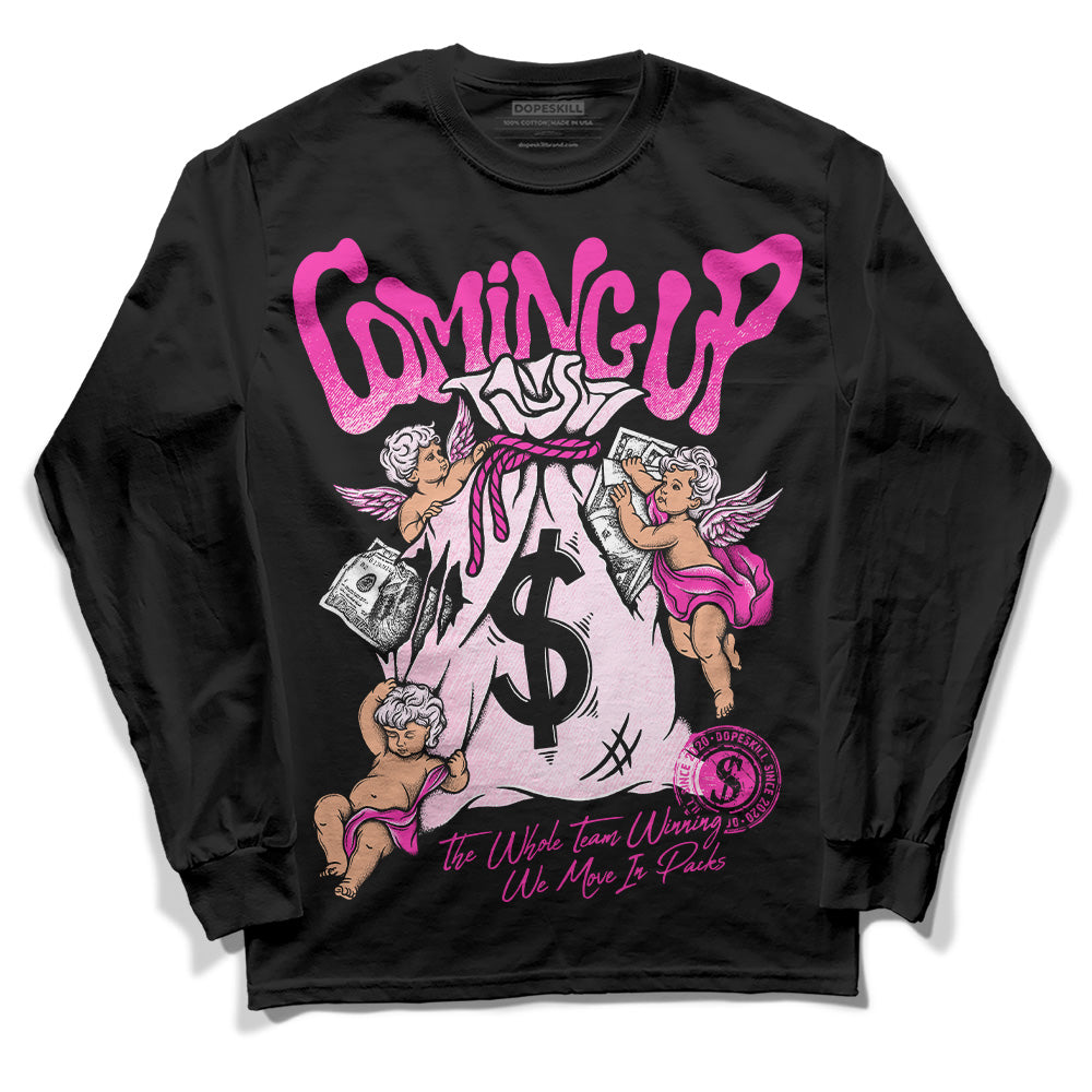 Dunk Low Triple Pink DopeSkill Long Sleeve T-Shirt Money Bag Coming Up Graphic Streetwear - Black