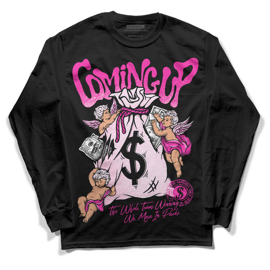 Dunk Low Triple Pink DopeSkill Long Sleeve T-Shirt Money Bag Coming Up Graphic Streetwear - Black