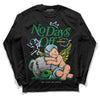 Jordan 5 “Lucky Green” DopeSkill Long Sleeve T-Shirt New No Days Off Graphic Streetwear - Black