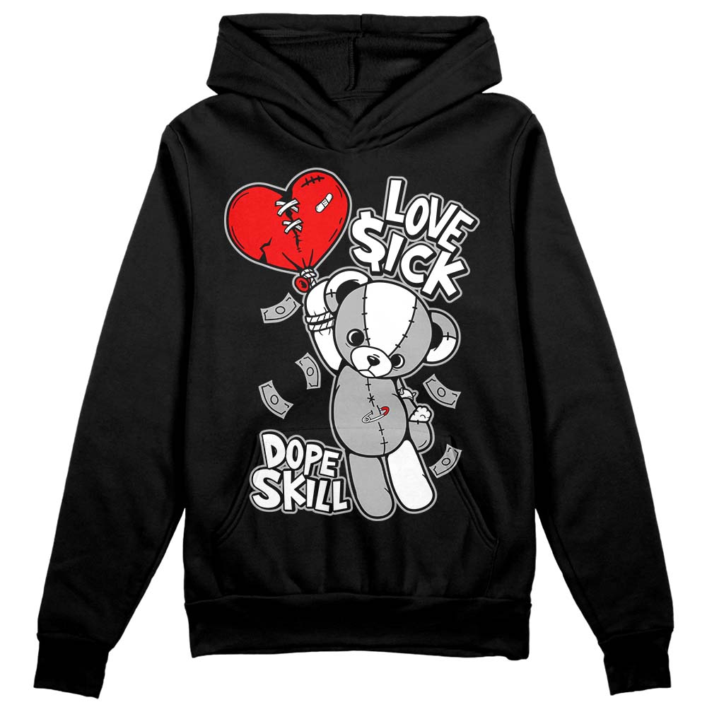 Jordan 1 Low OG “Shadow” DopeSkill Hoodie Sweatshirt Love Sick Graphic Streetwear - Black