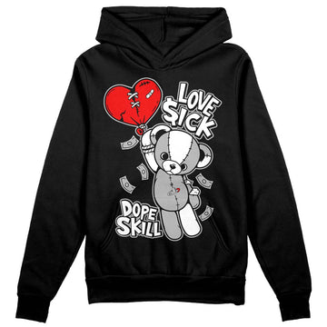 Jordan 1 Low OG “Shadow” DopeSkill Hoodie Sweatshirt Love Sick Graphic Streetwear - Black