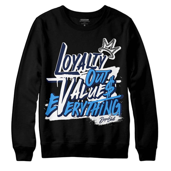 Jordan 3 "Midnight Navy" DopeSkill Sweatshirt LOVE Graphic Streetwear - Black