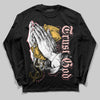 Jordan 3 GS “Red Stardust” DopeSkill Long Sleeve T-Shirt Trust God Graphic Streetwear - Black