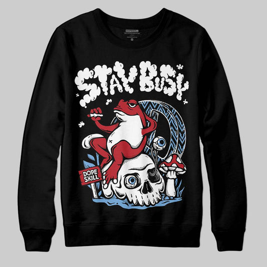 Jordan 12 Retro 'Melo' DopeSkill Sweatshirt Stay Busy Graphic Streetwear - Black