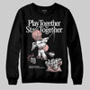 Jordan 1 Low OG “Rust Pink” DopeSkill Sweatshirt Play together, Stay together Graphic Streetwear - Black