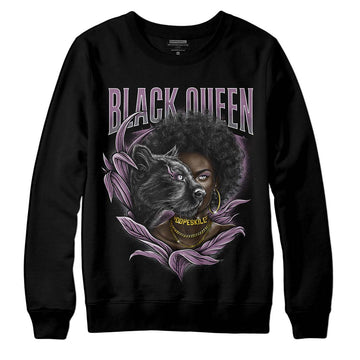 Jordan 2 “Mauve/Off-Noir” DopeSkill Sweatshirt New Black Queen Graphic Streetwear - Black