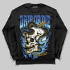 Royal Blue Sneakers DopeSkill Long Sleeve T-Shirt Drip or Die Graphic Streetwear - black