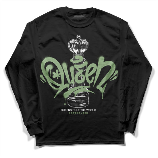 Jordan 4 Retro “Seafoam” DopeSkill Long Sleeve T-Shirt Queen Chess Graphic Streetwear - Black