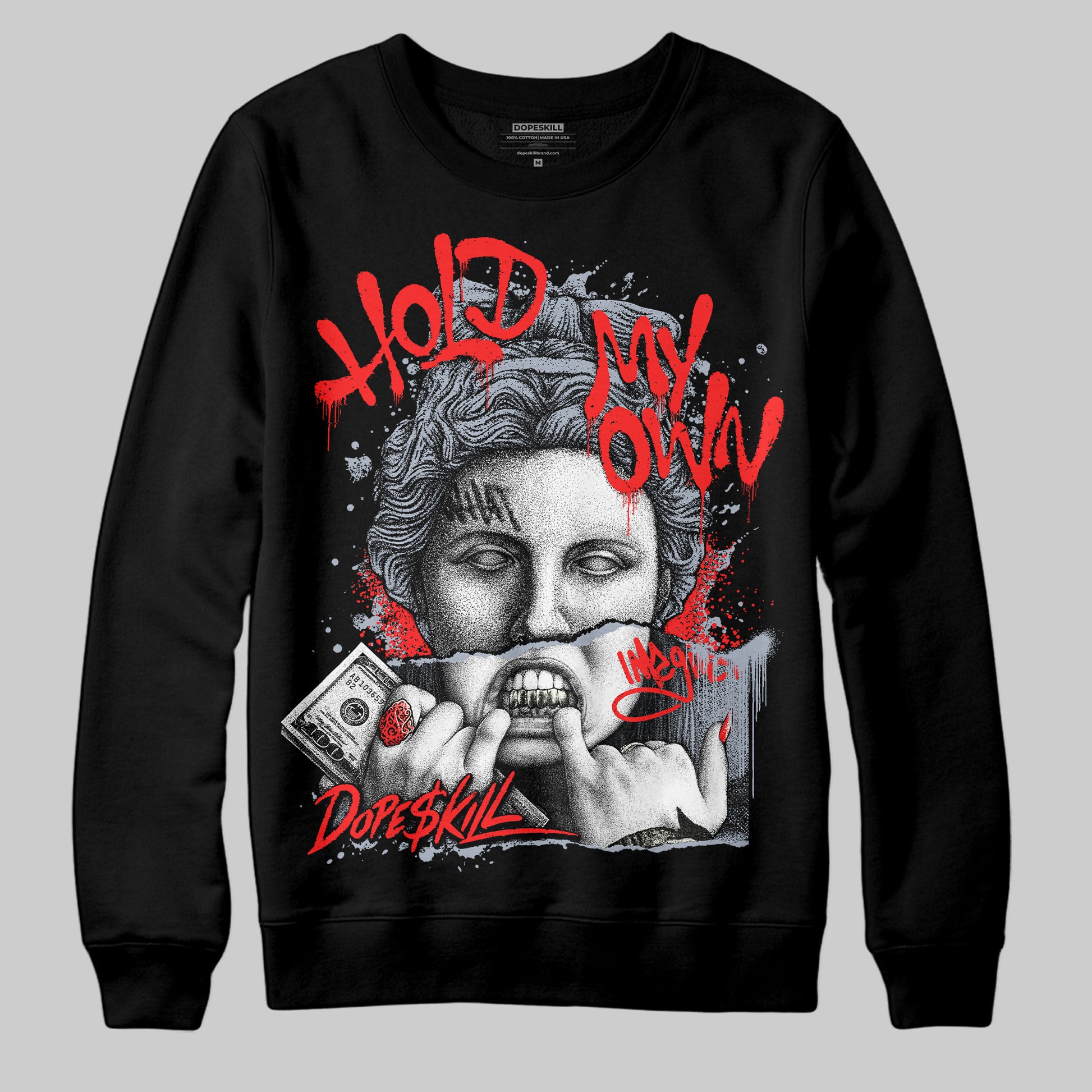 Jordan 3 Retro White Cement Reimagined DopeSkill Sweatshirt Hold My Own Graphic Streetwear - Black