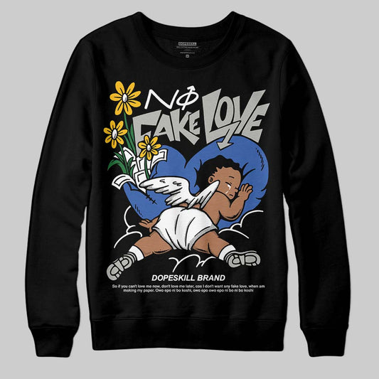 Jordan 3 “Lucky Shorts” DopeSkill Sweatshirt No Fake Love Graphic Streetwear - Black