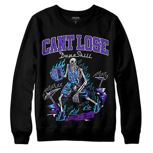 Jordan 6 "Aqua" DopeSkill Sweatshirt Cant Lose Graphic Streetwear - Black 
