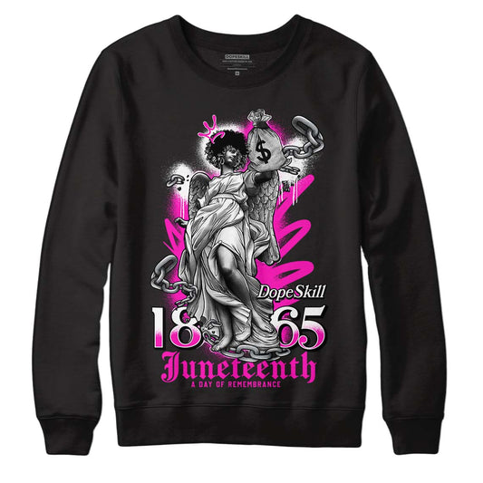 Dunk Low GS “Active Fuchsia” DopeSkill Sweatshirt Juneteenth Graphic Streetwear - Black