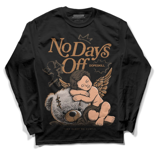 Jordan 3 Retro Palomino DopeSkill Long Sleeve T-Shirt New No Days Off Graphic Streetwear - Black