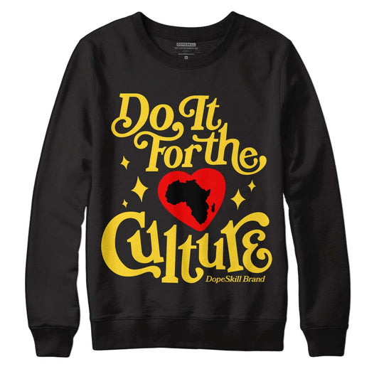 Jordan 4 Tour Yellow Thunder DopeSkill Sweatshirt Do It For The Culture Graphic Streetwear - Black