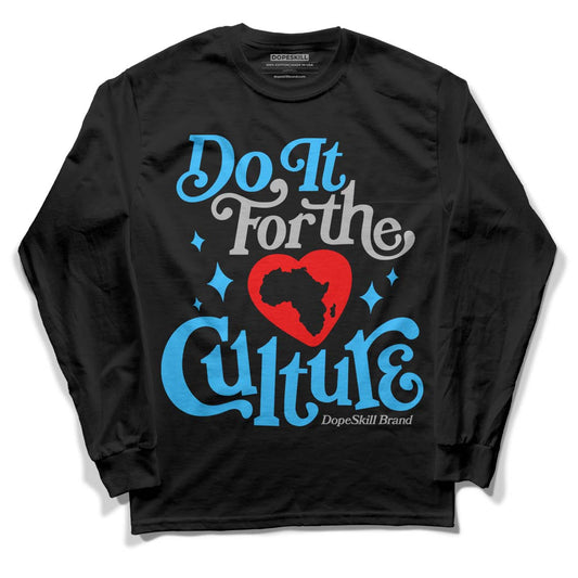 Jordan 2 Low "University Blue" DopeSkill Long Sleeve T-Shirt Do It For The Culture Graphic Streetwear - Black